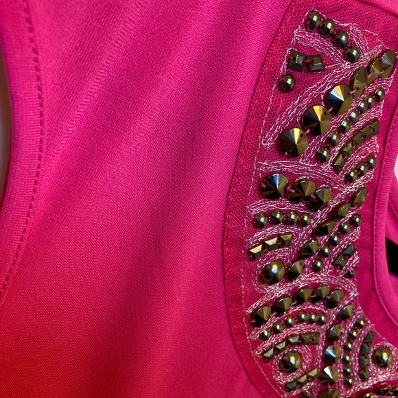 Beautiful beaded detail Fuscia blouse - size xl - Picture 2 of 2